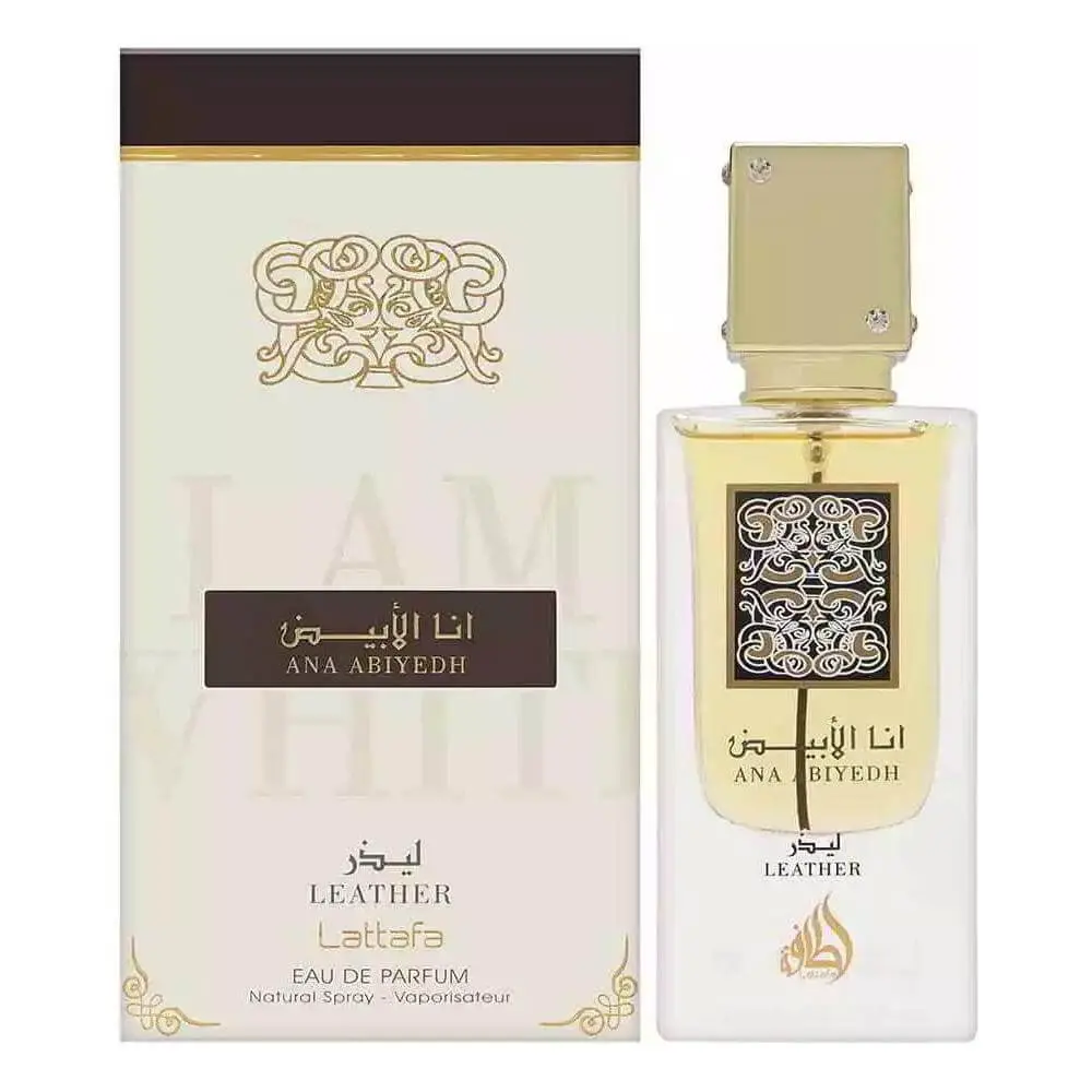 Lattafa Ana Abiyedh Unisex EDP Fragranced Perfume - 2.04 fl oz (10ml Liquid), Leather & Juniper Berry Ginger EDP Scents, Men's Cologne, New Box Pack Beauty & Personal Care Fragrance, Musk, Rose, Edp Sprays