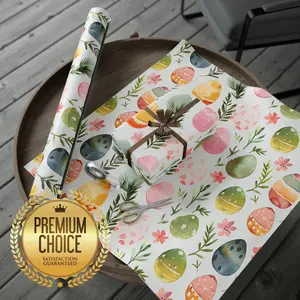 Pastel Easter Egg Hunt Wrapping Paper, Easter Egg Hunt Gift Wrap, Springtime Wrapping Paper, Passover Gift Wrap