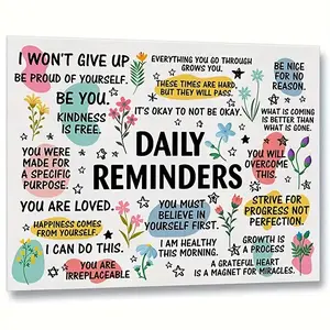 Motivational Daily Reminder Poster, Quote Prints, Artistic Classroom Wall Art, Office Home Decor, Decoration, Positive Affirmations, Inspirational Message, Encouragement Gift, 8x10 Inches