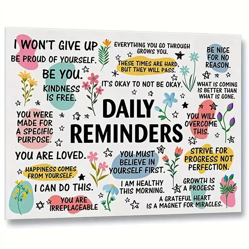 Motivational Daily Reminder Poster, Quote Prints, Artistic Classroom Wall Art, Office Home Decor, Decoration Items, Artwork For Walls, Positive Affirmations, Inspirational Message, Encouragement Gift, 8x10 Inches