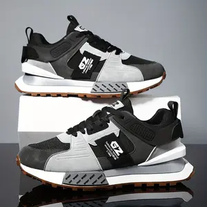 Men's 2024 Trendy Breathable Workout Sneakers - Non-Slip Rubber Sole, EVA Cushioning & Lightweight Low-Top Design for Running, Fitness, Walking - White/Grey/Green, Gym Shoes, Fitness Footwear, Sporty Casual Style, Fabric Upper, Comfortable Fit