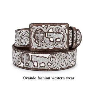Men's Brown Western Belt