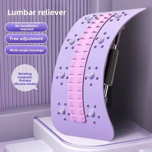 Waist Stretching Chiropractic Back Massager Open Back Yoga Spine Exercise Equipment Body Care Blue, Magnet.