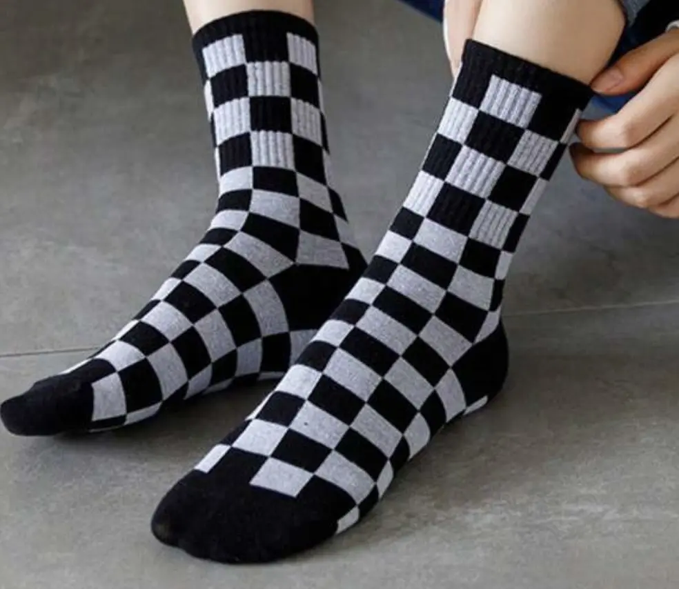 CheckerBoard Pattern Socks - Soft & Breathable for Men & Women - True to Size - Versatile Daily Wear - Perfect Gift - Elevate Your Style - Menswear