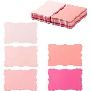 120 Pieces Small Mini Business Cards Vintage Assorted Colors Blank Note Gift for Business Cards, Gift (5 PInk-Red)
