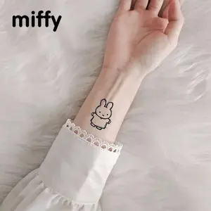 Kawaii Miffy Cartoon Pattern Waterproof Long-lasting Cute Tattoo with Natural Tattoo Colors for Christmas Gifts