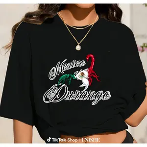 Mexican Durango Flag with Scorpion Design on 100% Cotton Unisex T-Shirt