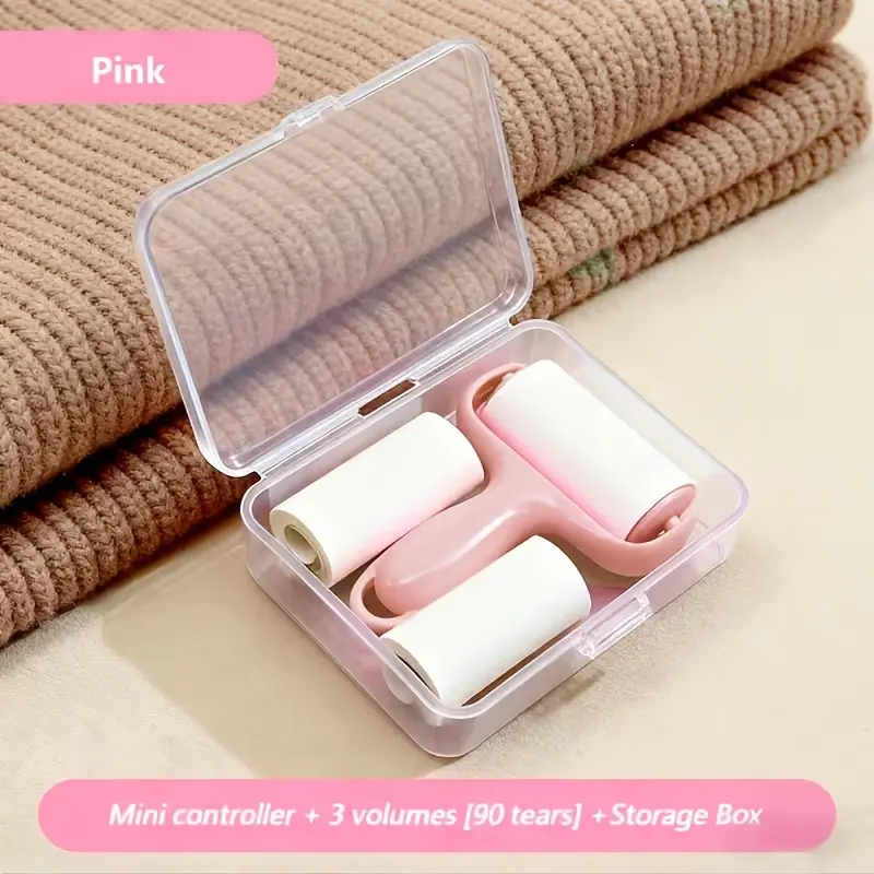 5-Piece Multi-Functional Cotton Fleece Lint Roller Set with Core, Heavy-Duty Adhesive Sheets for Pet Hair Removal, Clothes & Furniture Cleaning