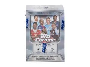 2025-26 Topps Chrome UEFA Club Competitions Soccer Blaster Trading Cards LV