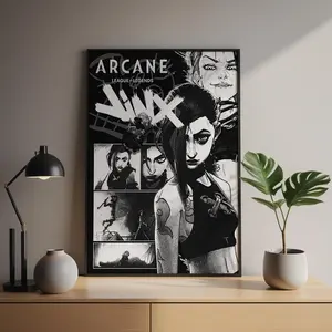 Arcane League Of Legends Season 2 Game Poster, Vi Jinx Arcane Video Game Posters (NO FRAME)