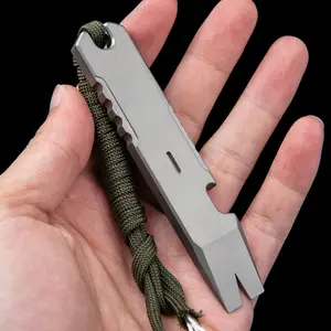 Titanium Alloy Pry Bar Tool, Small Multi-Functional Edc Pocket Tool, Compact Outdoor Camping Gear, Bottle Opener, Nail Puller, Outdoor Multifunctional Tools