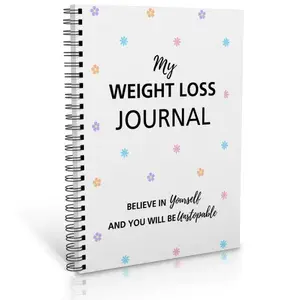 Weight Loss Tracking Journal, Gentle Design for Recording Progress, Stay Motivated, Ideal for Weight Management, Personal Wellness Tool, Milestones, Spiral Bound Planner