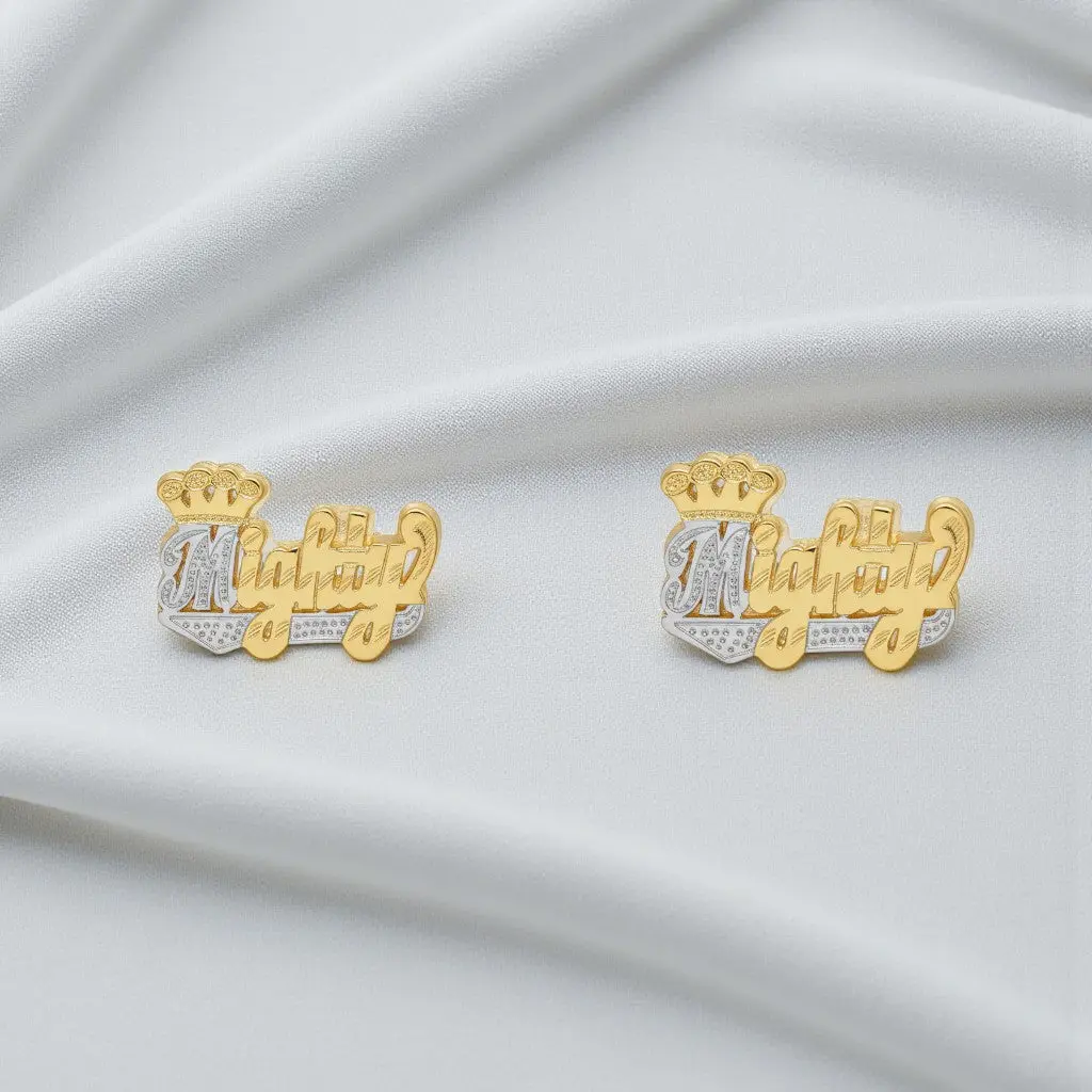 The Crowned Name Earrings