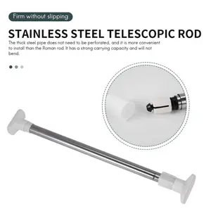ABJS Stainless Steel Telescopic Adjustable Rod Clothes Dryer Stainless Steel Tension Rod Bathroom Rail Can Be Used for 27.56-39