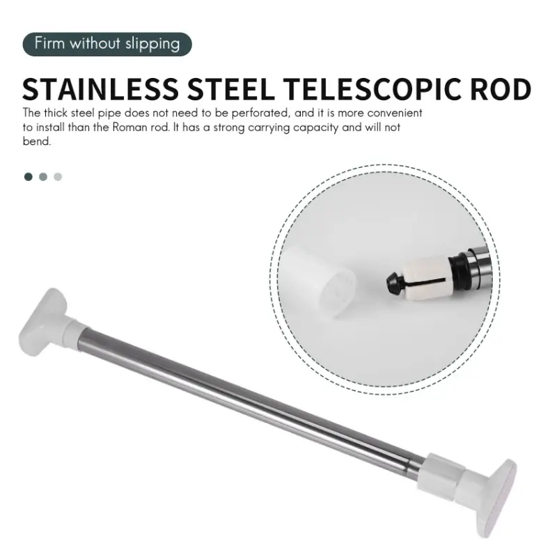 ABJS Stainless Steel Telescopic Adjustable Rod Clothes Dryer Stainless Steel Tension Rod Bathroom Rail Can Be Used for 27.56-39