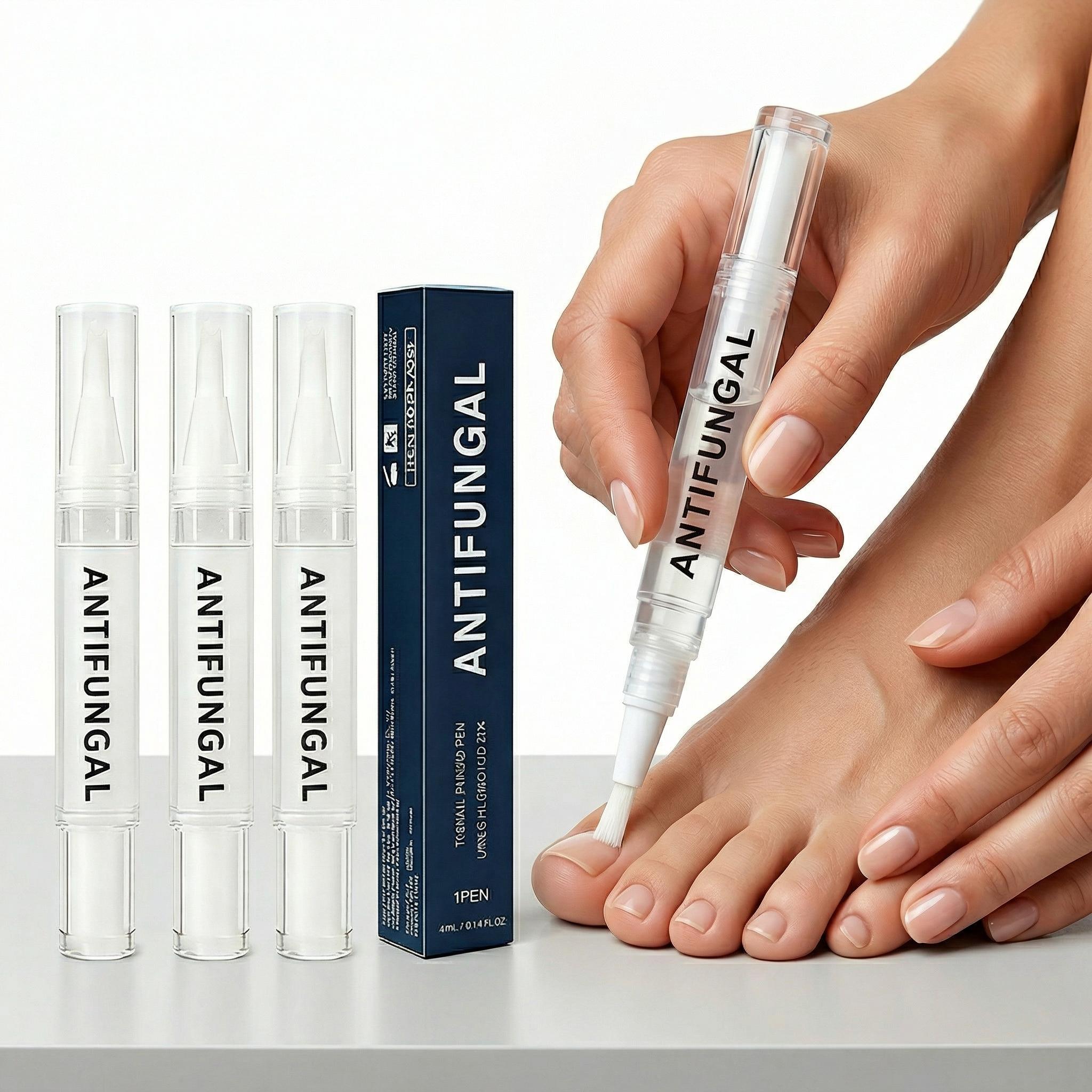 Strength Nail Renewal Pen - Restores Clarity for Discolored, Thick & Damaged Nails - Easy Brush Applicator