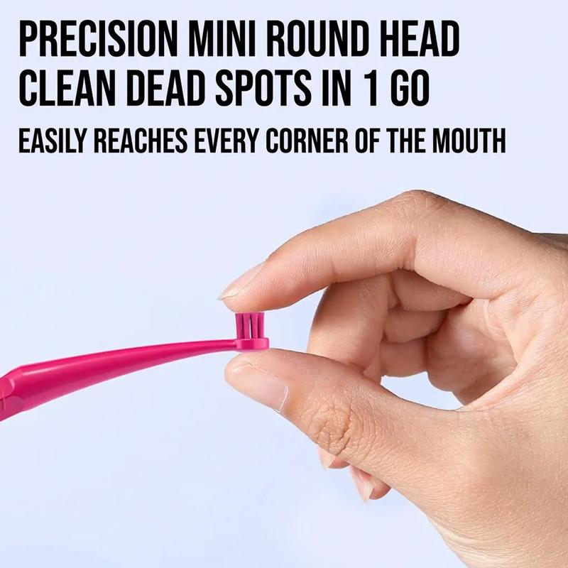 ICESEE End Tuft Toothbrush – Soft Fine Bristles, Braces-Friendly, Precise Cleaning for Hard-to-Reach Areas, Gentle on Teeth & Gums