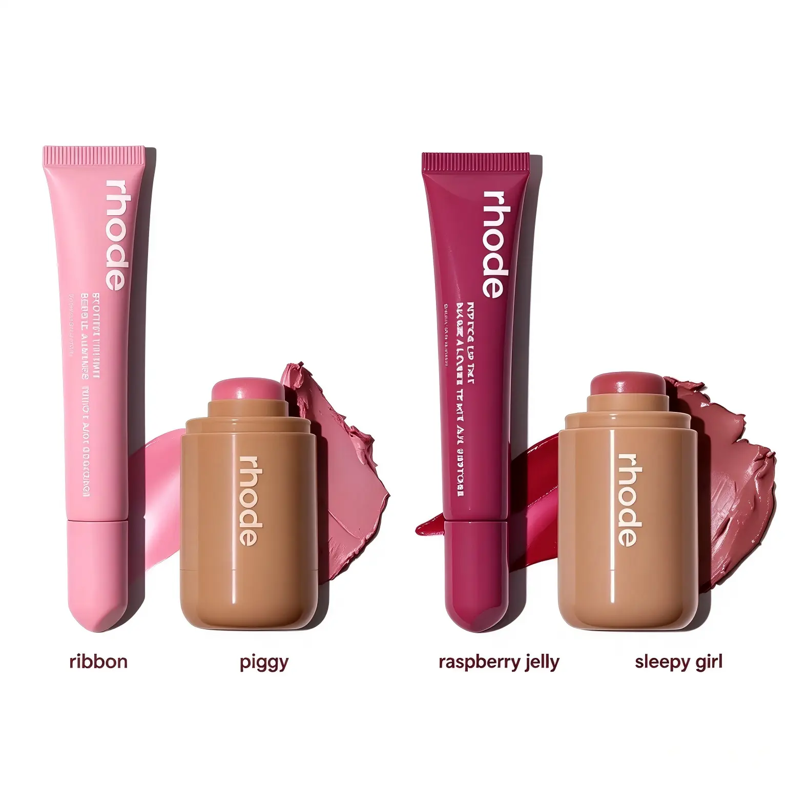 rhode Peptide Lip Tint & Blush Stick 2-Piece Makeup Set,Natural Buildable Color Long Lasting, Travel Size for DailyMakeup