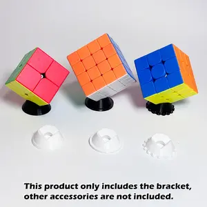 3-piece set. A stylish and functional display base for the magic cube, a cubic stand, a home decoration item. Suitable for 2X2, 3X3, 4X4, and 5X5 magic cubes. Adds a touch of elegance to your magic cube display.