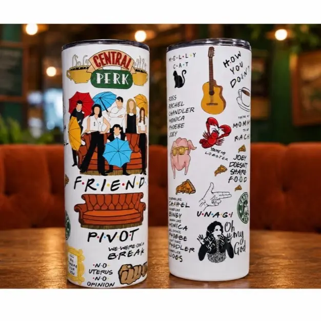 Friends Tumbler - Central Perk Design, Drinkware Bottle for Fans, Perfect for Daily Use, Iconic TV Show Merchandise