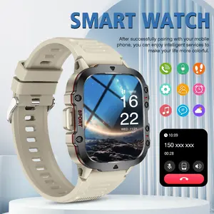 Outdoor Fitness Smartwatch LED - 2026 New Unisex, Wireless Calling & Answer Function, Sports Pedometer & Calorie Tracking, Multiple Sports Modes for Outdoor Sports, Sedentary Reminder & Call SMS Reminder, Weather Alert & Alarm Clock