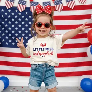 [Made in USA] Youth and Adult 4th of July Little Miss Independent shirt, Patriotic Feminist 4th of July Tee for Kids, 250 Years of Independence Top, Family clothing, festival outfit, Youth clothes, Unisex Classic Fit 100% Cotton Casual Tee