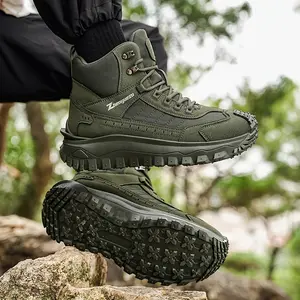 [Sneakers] Autumn New High-Top Large Size Sports Hiking Shoes, Comfortable Thick Sole Lightweight Casual Walking Shoes, Suitable for All Seasons Daily Outdoor Sports, Walking And Travel, Hiking, Camping Gear