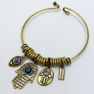 Evil Eye Hamsa Charm Bracelet