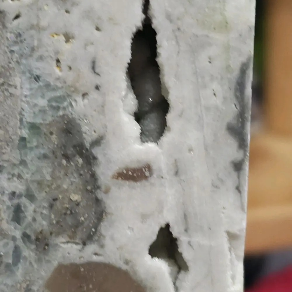 Druzy Fluorite Root UV Reactive Tower - Unique Design, Ideal for Decor