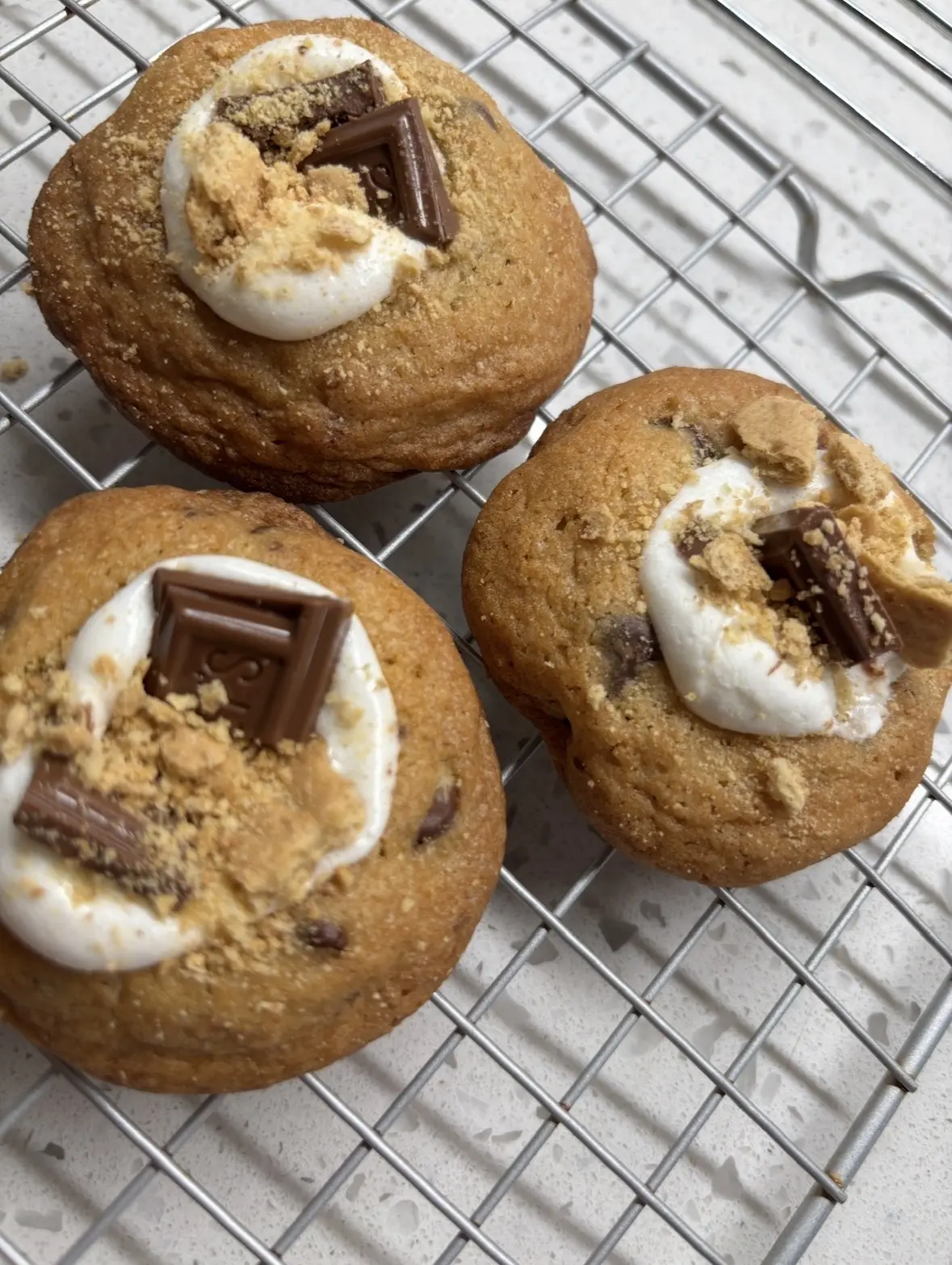 OG Triple OG Camp Fire Bliss Chocolate Chip Cookie Snack, Marshmallow and Graham Cracker-Topped Biscuit