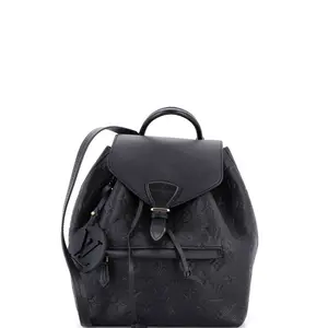 Pre-owned Louis Vuitton Leather Backpacks Montsouris NM Backpack Monogram Empreinte PM by Rebag