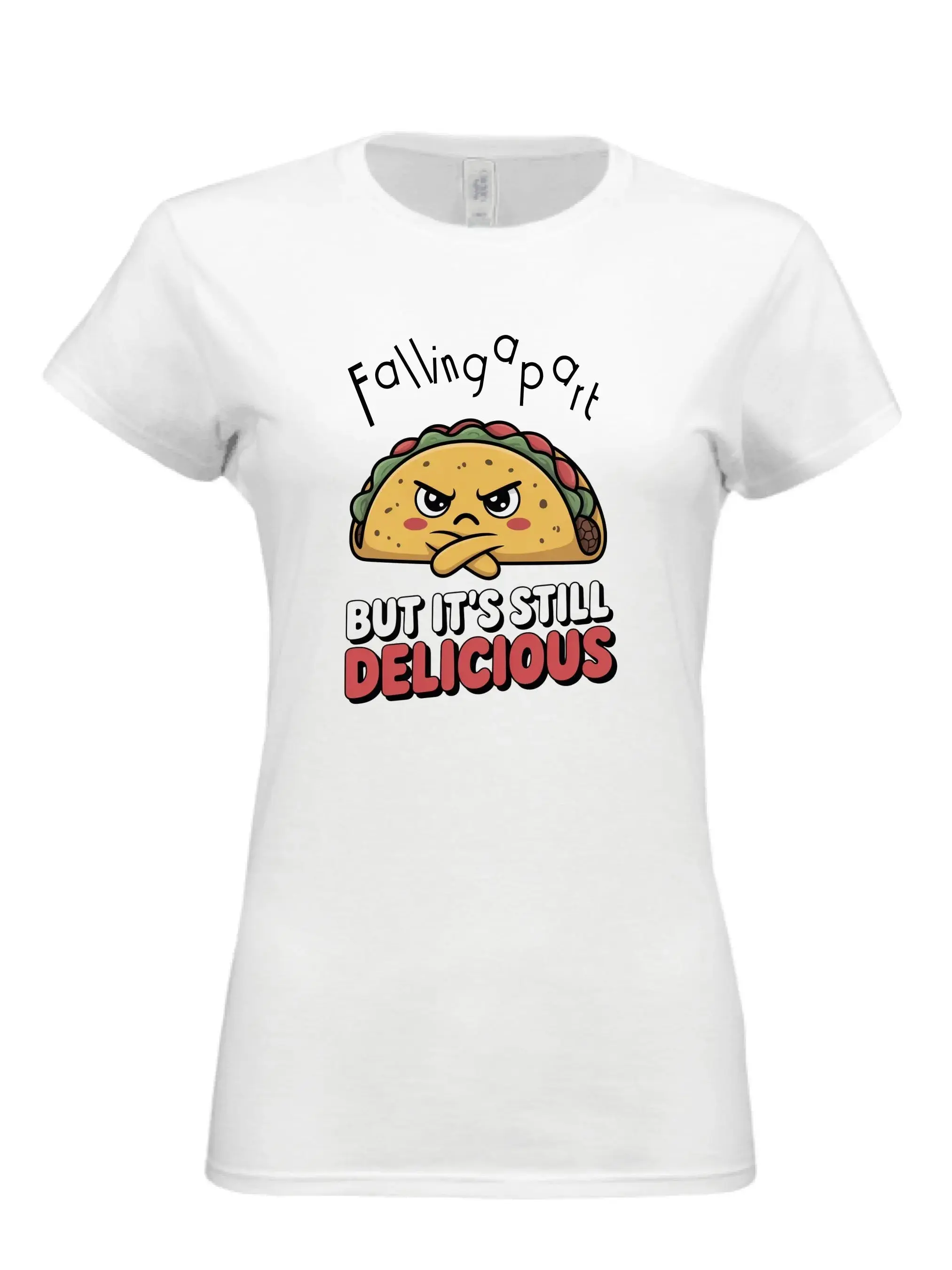 Gildan G640L Ladies' Softstyle 4.5 oz Fitted T-Shirt - Fun Self Deprecating Food Design, 100% Preshrunk Cotton, Junior Fit, High Stitch Density, Durable Construction