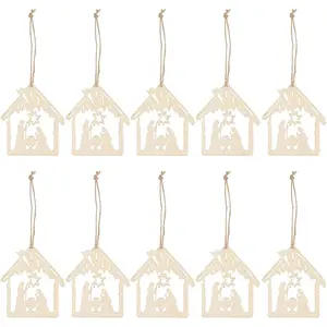 20 count Nativity Scene Ornaments  Blank Cutouts The Birth of  Shape Cutout Craft Decoration for Christmas  Party