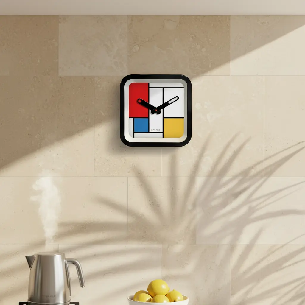 Square Clock Mondrian