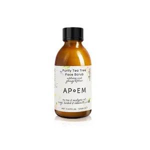 APoEM NEW Purify Tea Tree Face Scrub: Mineral Cleanser · Gentle Soothing | Gentle cleansing Acid-free Rejuvenating Blackheads Vegan - 150ml