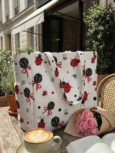 Starfish Pattern Travel Bag, Travel Duffle Bag, Large Capacity Storage Bag, Durable Multi-Pocket Design, Zipper Closure, Casual Style for All Seasons