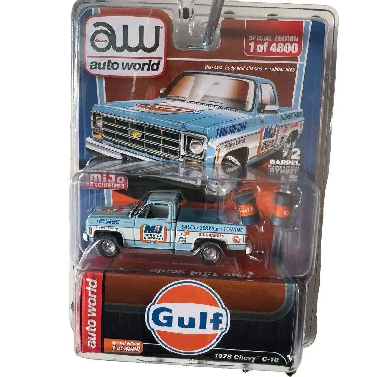 Auto World 1978 Chevy C-10 Gulf 1:64 Scale Diecast Model - 2023 New York Toy Fair