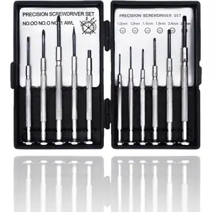 11 PCS Mini Screwdriver Set, Small Screwdrivers of Flathead and Phillips, Screwdriver Sets for Glasses, Watch, Phone, Toys, Computer Repair