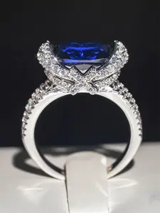 1 PC Glamorous Cubic Zirconia Ring Fashion Engagement Rings For Women For Wedding Engagement Anniversary Party Jewelry Valentine's Day Gift