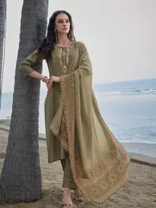 Olive Green Salwar Kameez