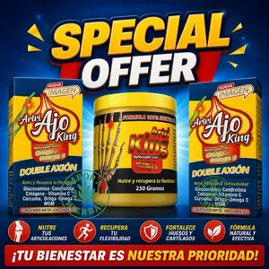2 Pack Ajo King + Pomada 100 Cápsula vitaminado omega 3, glucosamina, vitamina C + Pomada
