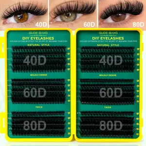 580 clusters of natural false eyelashes expansion suit, Diy lash clusters, 40D+60D+80D mixed with waterproof mink-like eyelashes, thick and curled, suitable for all eye types, soft and comfortable, mixed length, daily stage makeup