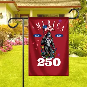 'Merica Bigfoot 250th Anniversary Garden Flag |   1776-2026 Patriotic Sasquatch USA Flag Decor |   For 4th Of July, Garden Parties, Funny Gifts & Photo Backdrops