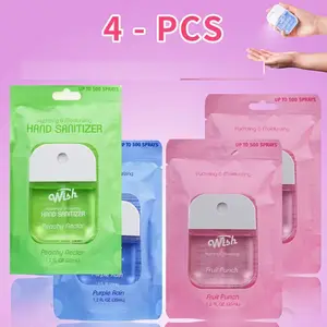 Wish Hand Sanitizer Spary Travel Size 1.2 FL OZ (35ML) Each peachy nector, fruit punch, purple rain Hydrating and Moisturizing