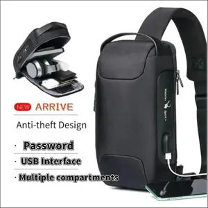 Designer Anti-Theft Waterproof USB Crossbody Backpack for Sports
