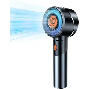 Handheld Fan,Portable Turbo Fan,Powerful Personal Fan(7000rpm High-Speed Motor,Battery Work 3-16 H),USB Rechargeable Mini Handheld Fan for Travel/Outdoor/Gift/Makeup (Black)Gift