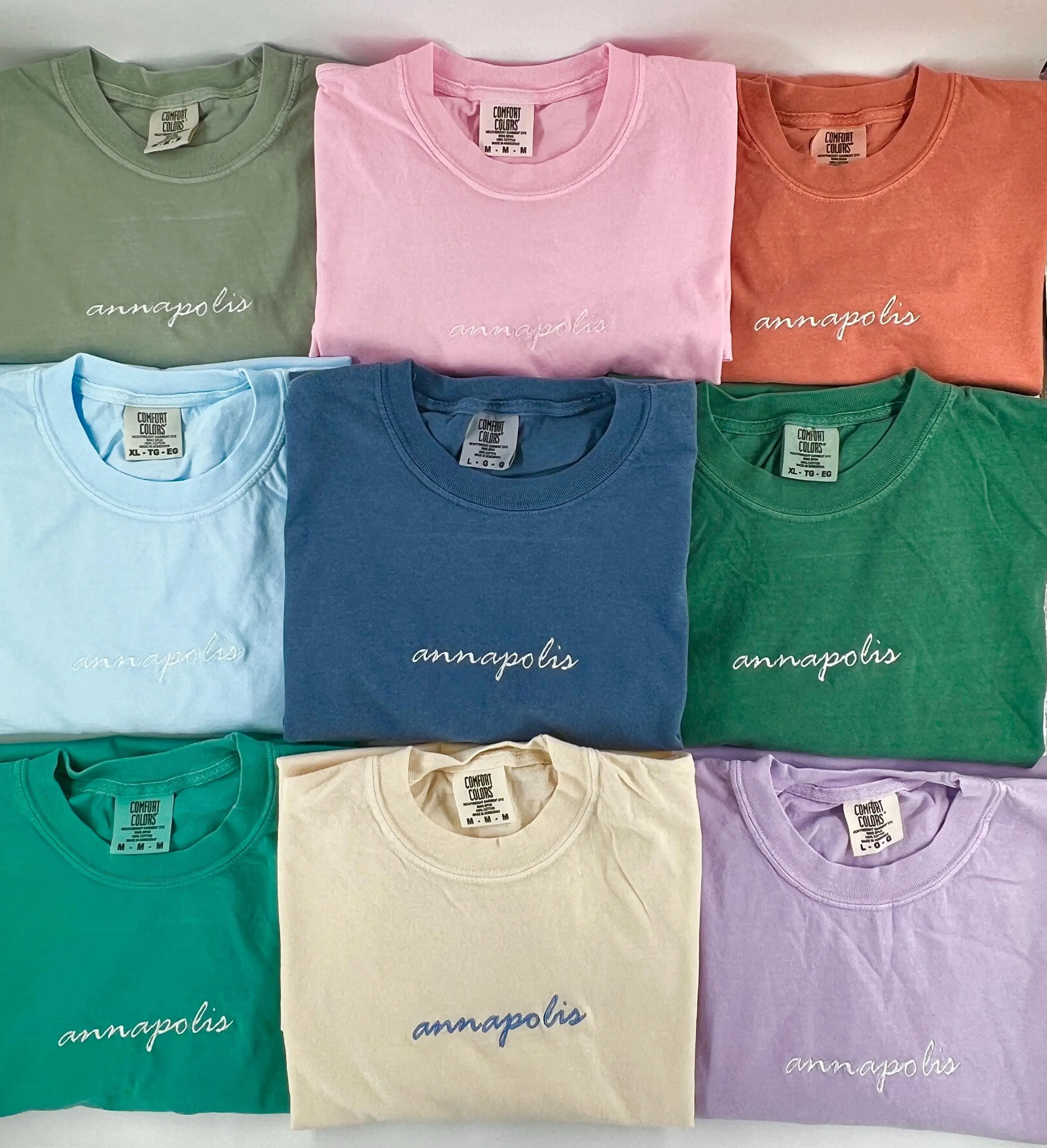 Comfort Colors Custom Embroidered Shirt Personalized Embroidered Text T-shirts Custom Embroidery Tshirt Gift For Her Mother's Day Gift For Mom Grandma