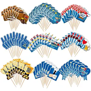 72Pcs Father's Day Cupcake Toppers, Happy Fathers Day Cake Toppers Best Dad Ever Cupcake Picks for Father Day Decorations Birthday Party Cupcake Decorations (9 Design) : Grocery & Gourmet Food