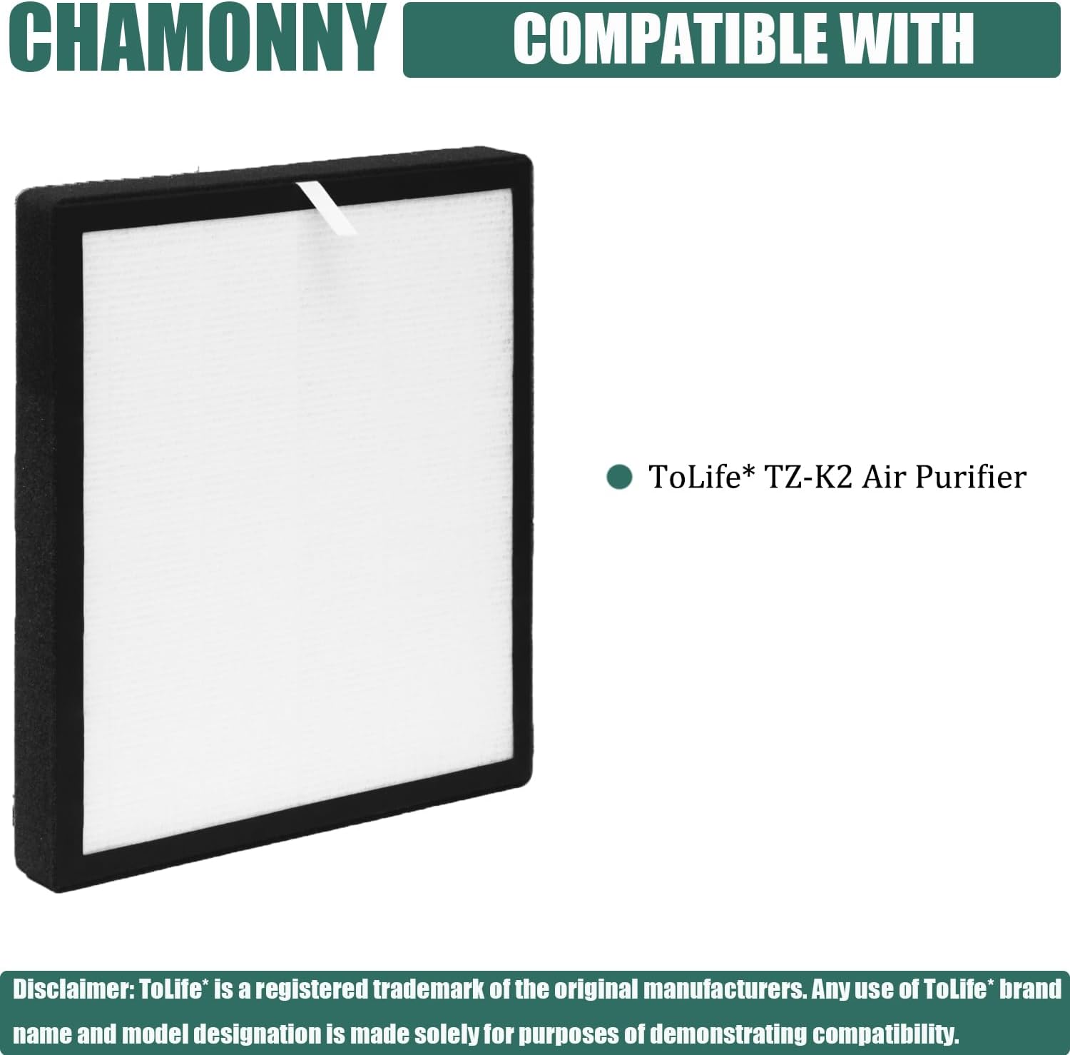 TZ-K2 Filter Replacement, Compatible with ToLife TZ-K2 Air Purifier, 3-in-1 H13 True HEPA Filter, Activated Carbon and Pre-filter, TZ-K2-A, 4 Pack TZ-K2 Filter Replacement, Compatible with ToLife TZ-K2 Air Purifier, 3-in-1 H13 True HEPA Filter, Activated Carbon and Pre-filter, TZ-K2-A, 4 Pack