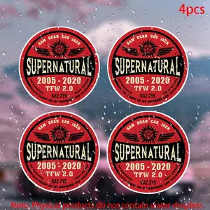 4pcs Supernatural 2005-2020 Stickers, Durable Adhesive Vinyl for Doors Windows Laptops Furniture Bumper, Car Decals, Sticker for Cars